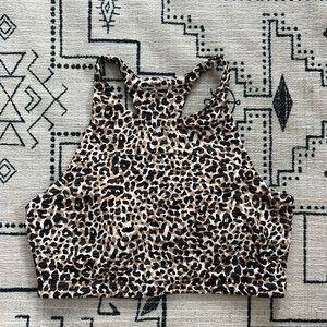 Outdoor Voices XL sports bra racerback leopard